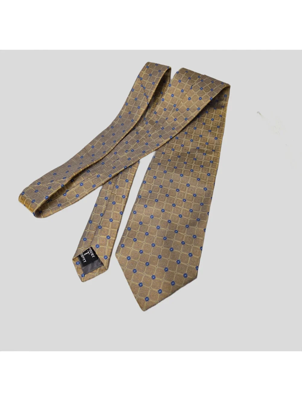 Robert Talbott Best Of Class yellow Gold  Jacquard Geometric Tie 3.3/4 x58